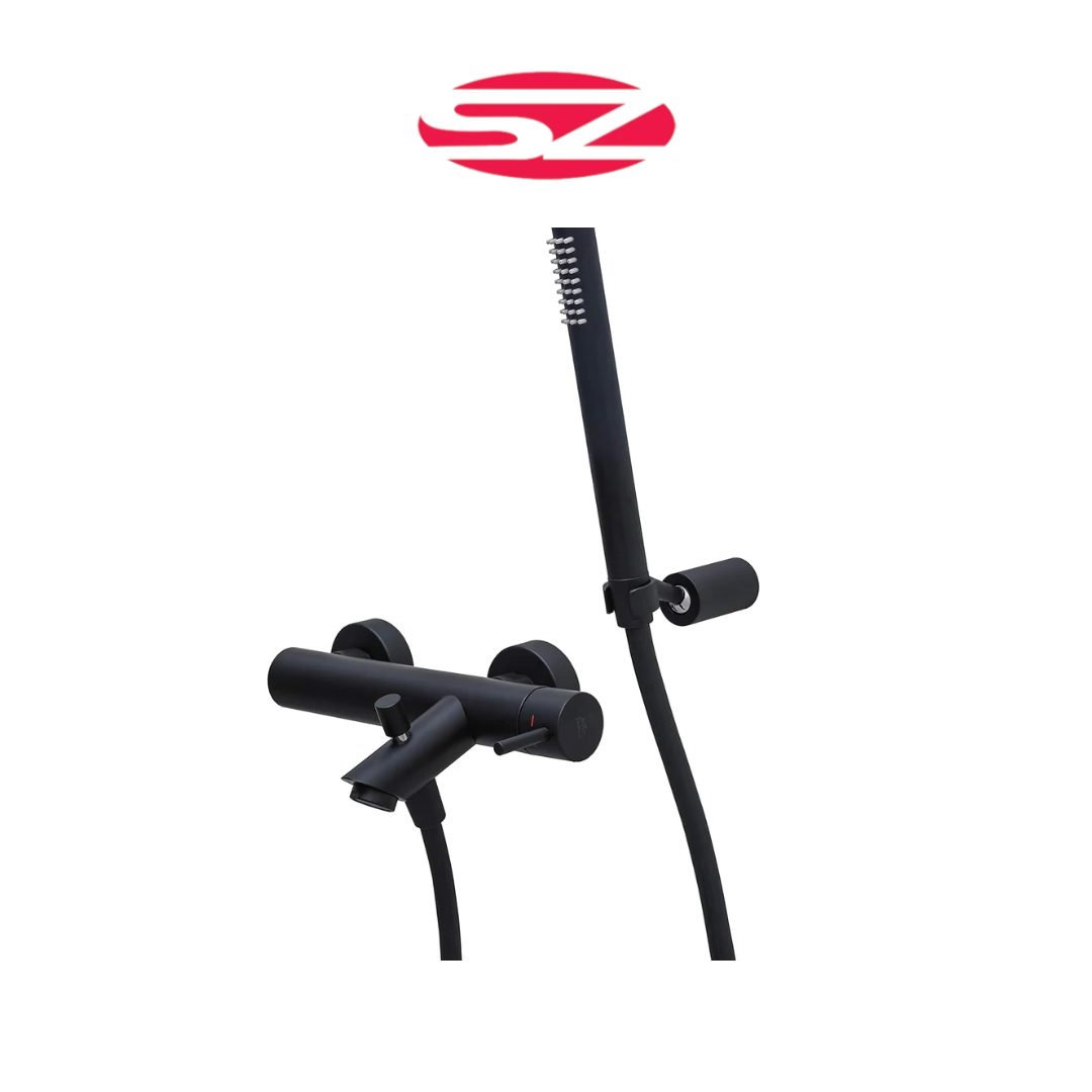 PAFFONI Rubinetto Miscelatore vasca/doccia con Deviatore Nero Opaco Serie Light LIG023NO