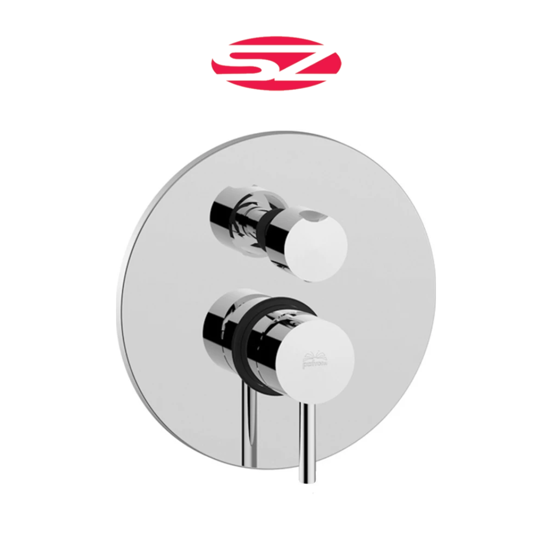 PAFFONI Rubinetto Miscelatore Incasso Doccia con Deviatore 2 Uscite Cromato Serie LIGHT LIG018CR