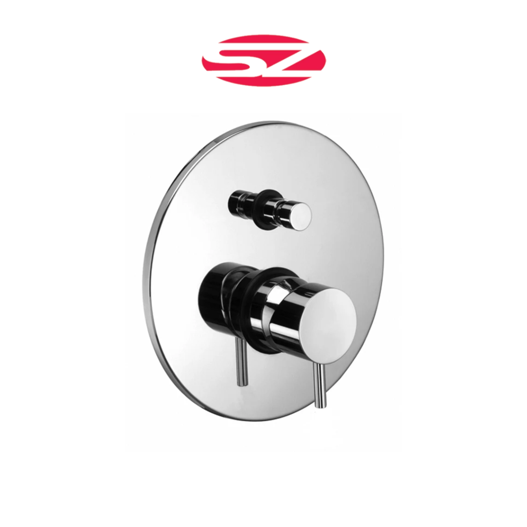 PAFFONI Rubinetto Miscelatore Incasso Doccia con Deviatore a Pulsante 2 Vie Cromato Serie Light LIG015CR