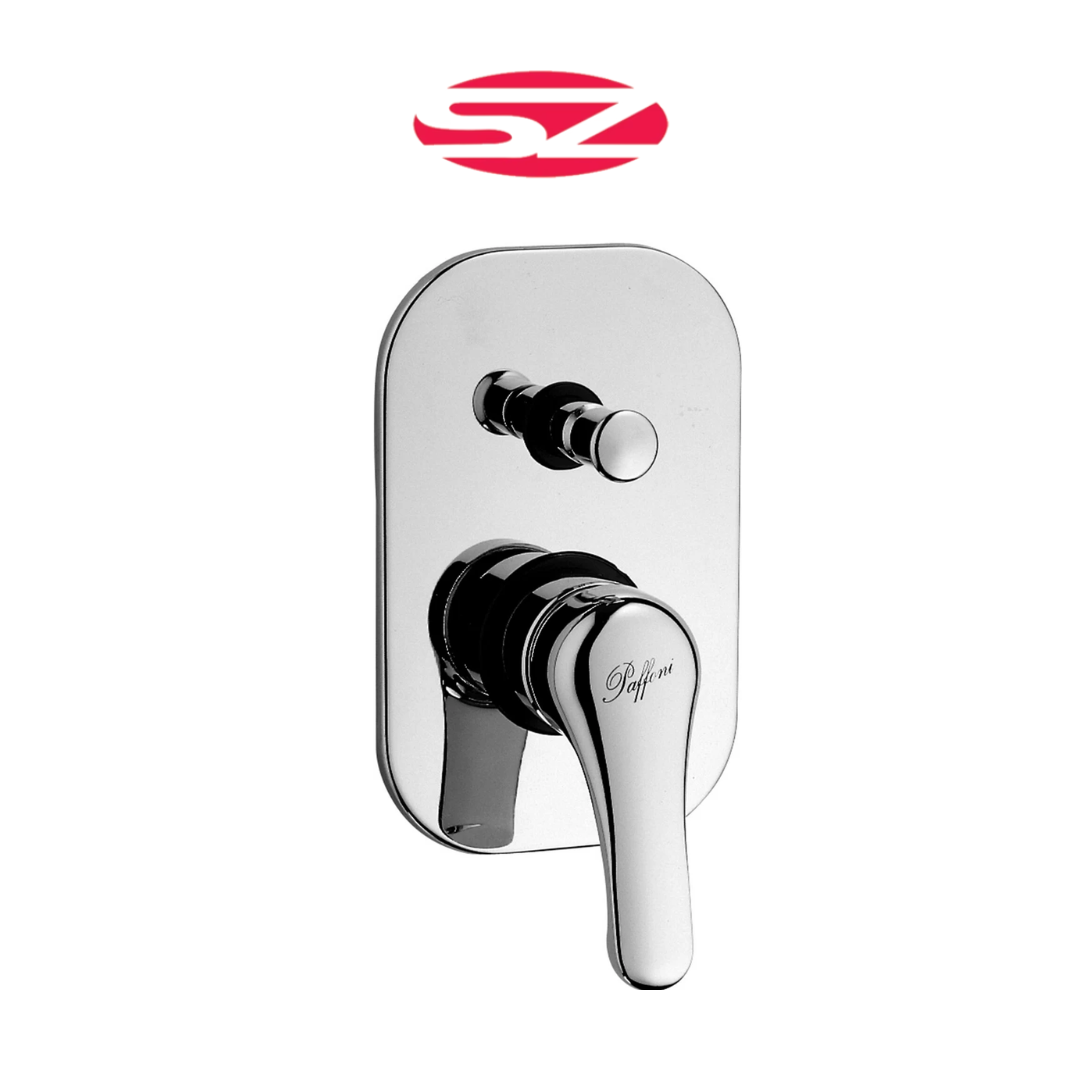 PAFFONI Rubinetto Miscelatore Incasso Doccia con Deviatore a Pulsante 2 Vie Cromato Serie Nettuno NT015CR