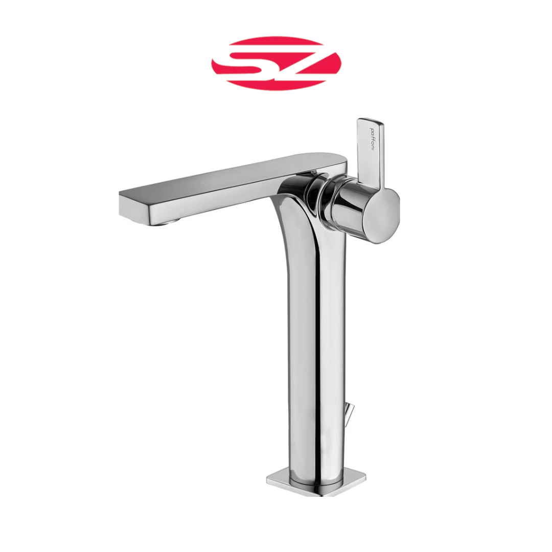 PAFFONI Rubinetto Miscelatore Lavabo Prolungato Cromato Senza Scarico Serie Rock RO081CR