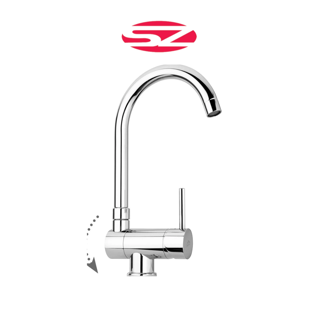 PAFFONI Rubinetto Miscelatore Lavello Cucina Cromato Canna Reclinabile SK189CR