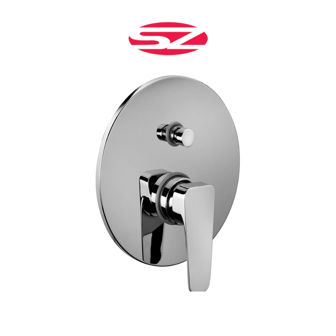 PAFFONI Rubinetto Miscelatore Incasso Doccia con Deviatore a Pulsante 2 Vie Cromato Serie Sly SY015CR