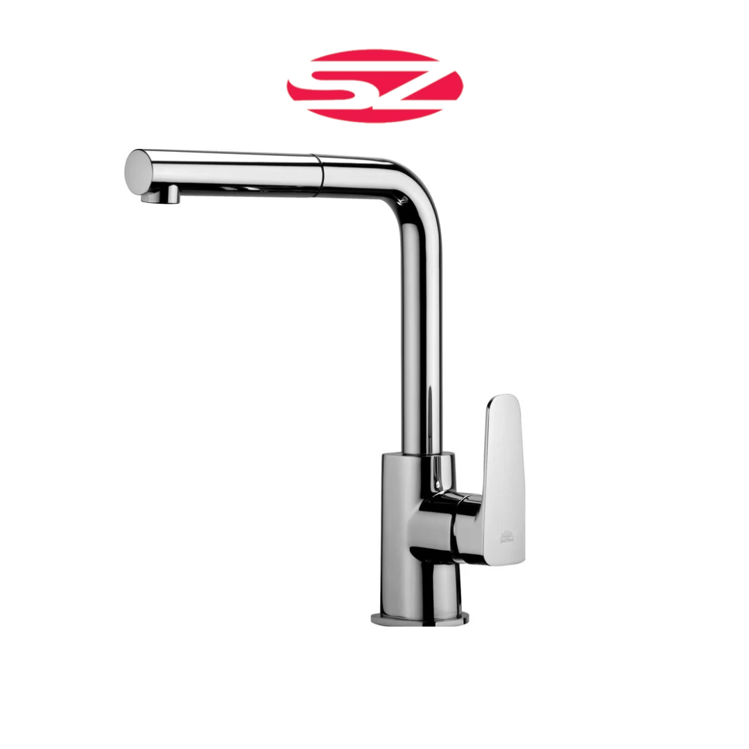 PAFFONI Rubinetto Miscelatore Lavello Cucina Cromato con Doccetta Estraibile Serie SLY SY185CR
