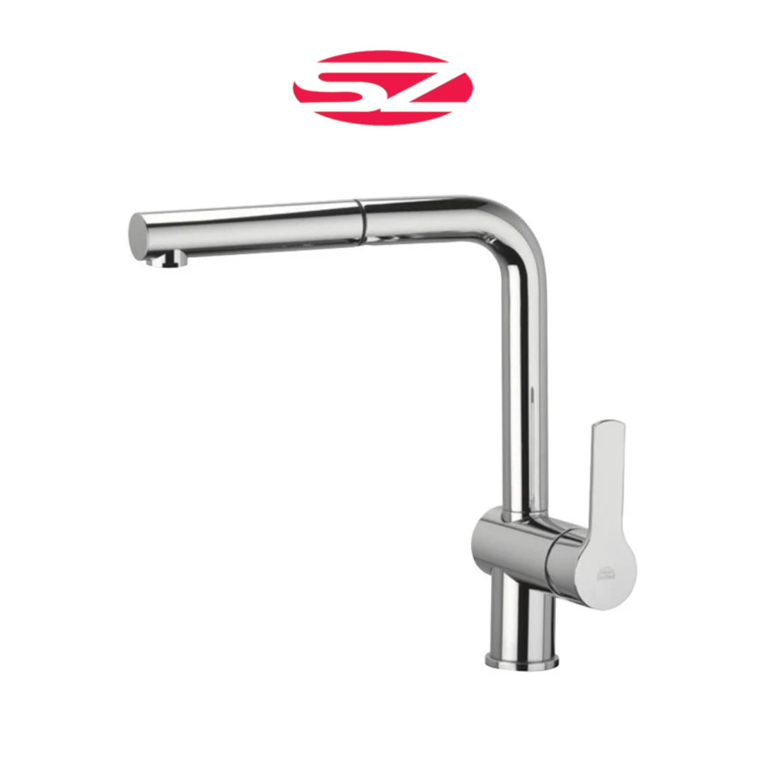 PAFFONI Rubinetto Miscelatore Lavello Cucina Cromato con Doccetta Estraibile Serie West WS185CR