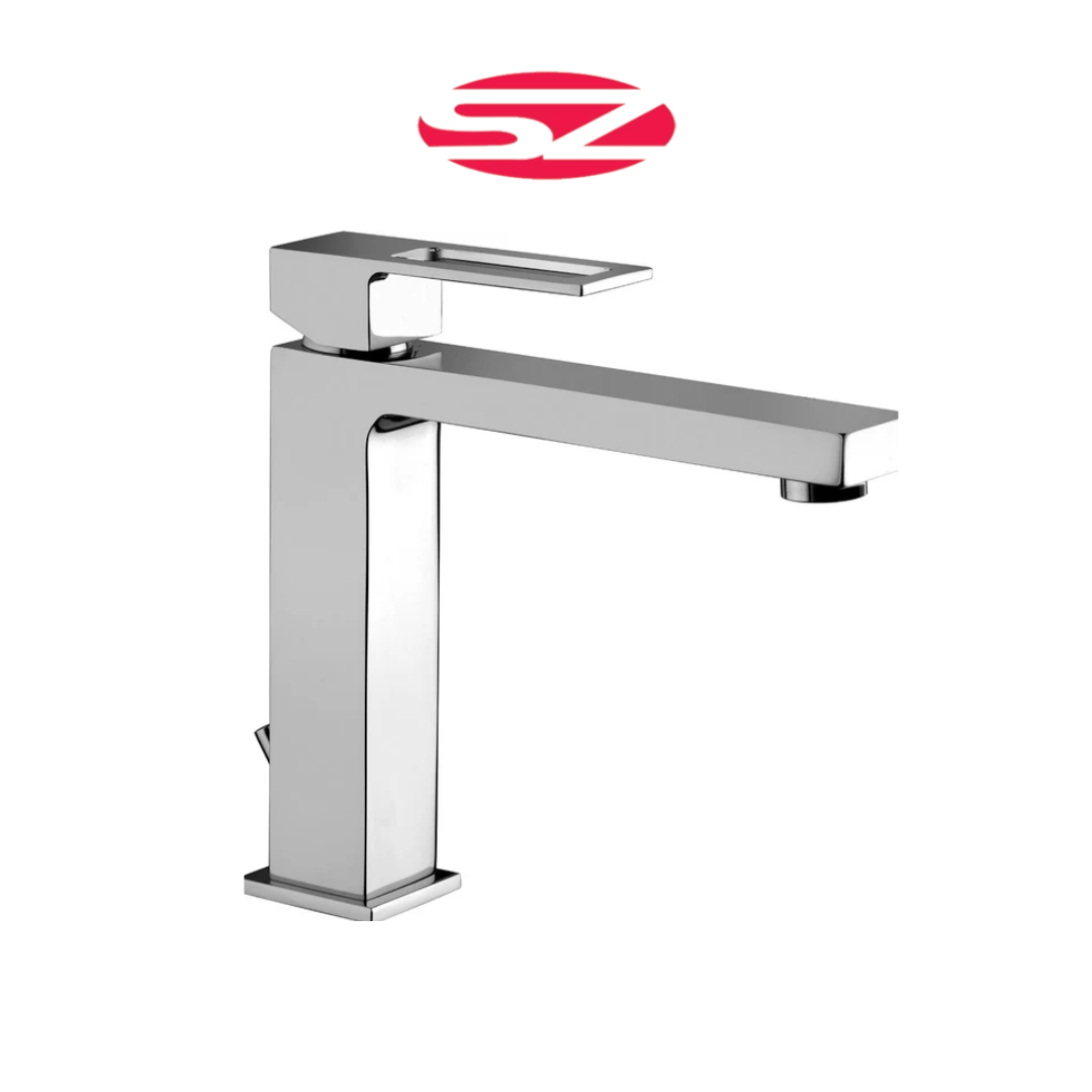 PAFFONI Rubinetto Miscelatore Lavabo Prolungato Medio Cromato con Piletta Clic-Clac Serie Effe EF074KCR