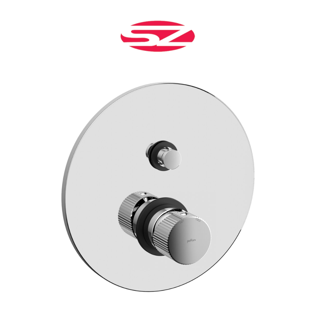 PAFFONI Rubinetto Miscelatore Incasso Doccia con Deviatore a Pulsante 2 Vie Cromato Serie JO JO015CR