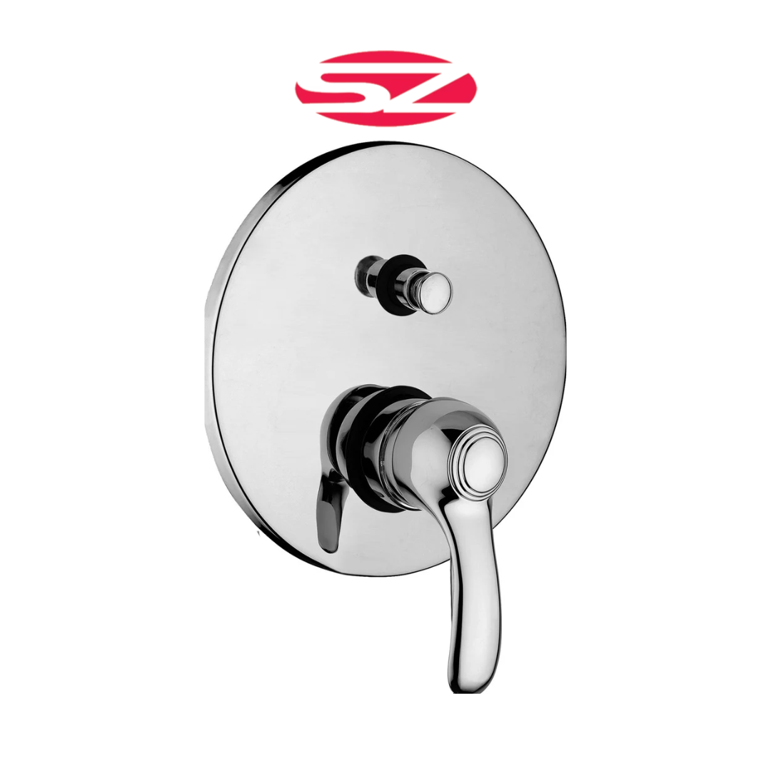 PAFFONI Rubinetto Miscelatore Incasso Doccia con Deviatore a Pulsante 2 Vie Cromato Serie Flavia FA015CR