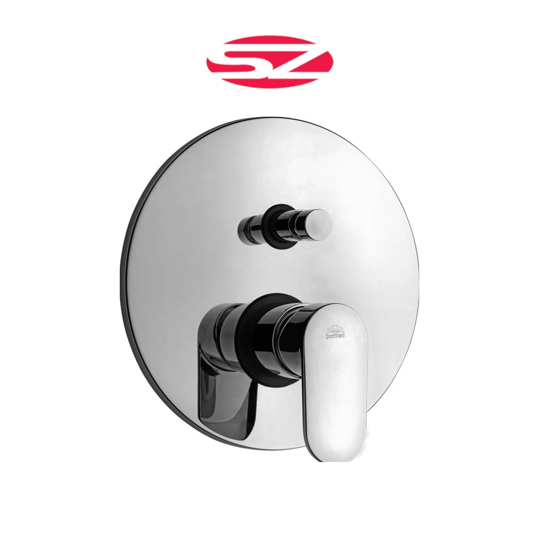 PAFFONI Rubinetto Miscelatore Incasso Doccia con Deviatore a Pulsante 2 Vie Cromato Serie Candy CA015CR