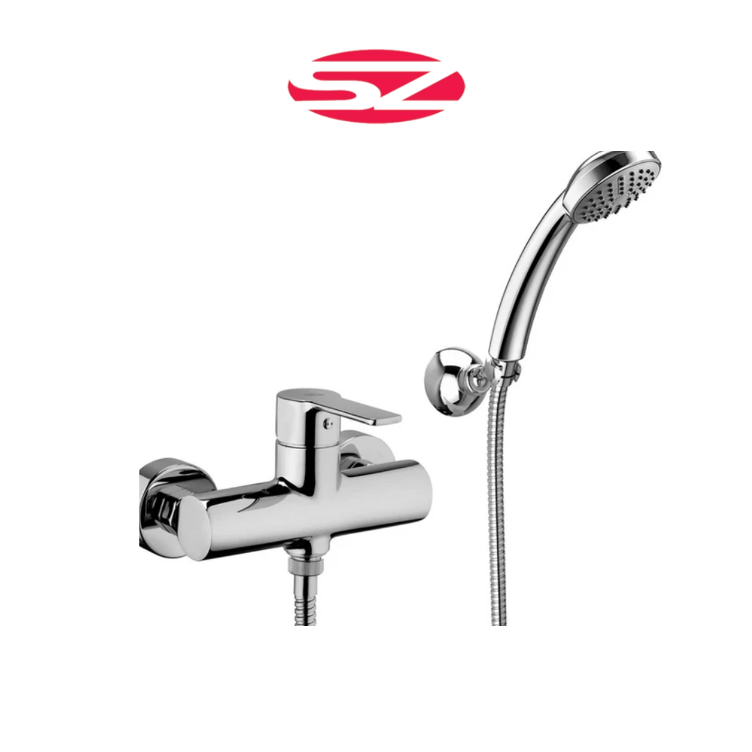 PAFFONI Miscelatore Doccia Esterno Con Set Doccia Cromato Serie Red RED168DCR