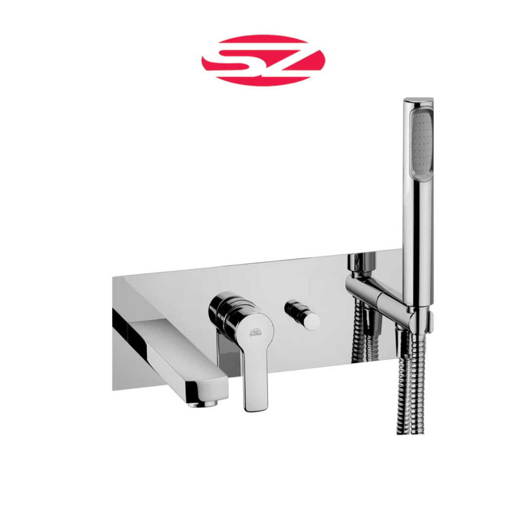 PAFFONI Rubinetto Miscelatore Incasso Vasca/Doccia Con Deviatore a Pulsante Cromato Serie Red RED001CR