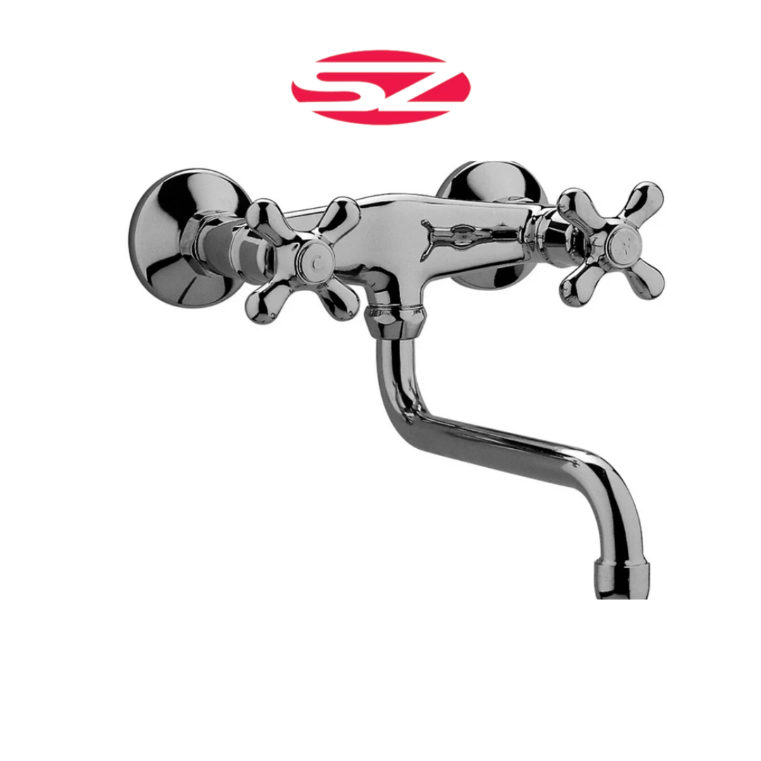 PAFFONI Gruppo lavello a muro con canna orientabile Cromato Serie Iris IRV161CR