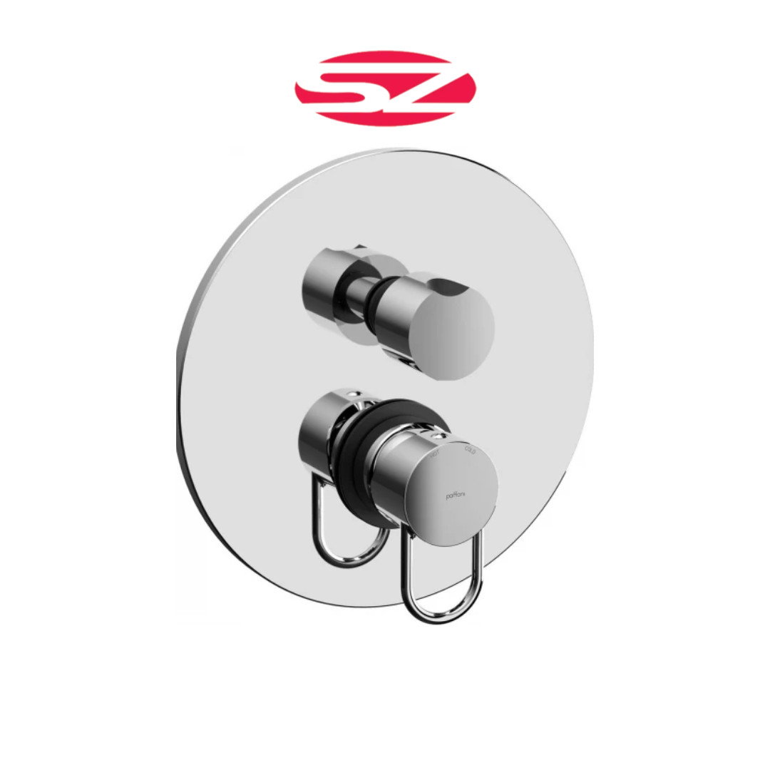 PAFFONI Rubinetto Miscelatore Incasso Doccia con Deviatore a Pulsante 2 Uscite Cromato Serie Joker JK015CR