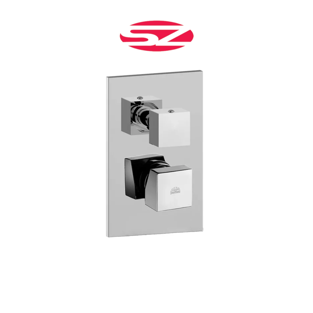 PAFFONI Rubinetto Miscelatore Incasso Doccia con Deviatore 2 Uscite Cromato Serie LEVEL LEC018CR